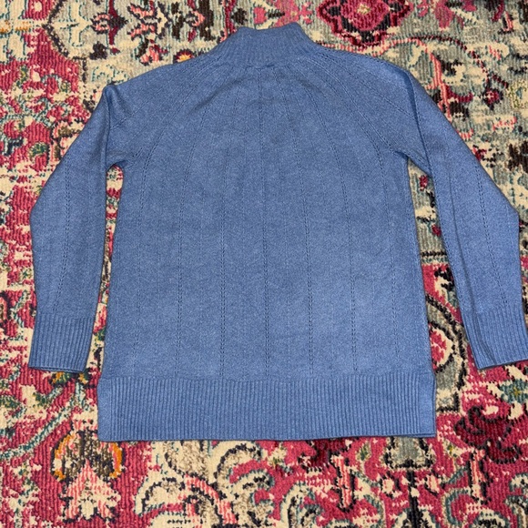 Talbots Lightweight Blue Knit Sweater - Petite Small - Picture 5 of 7